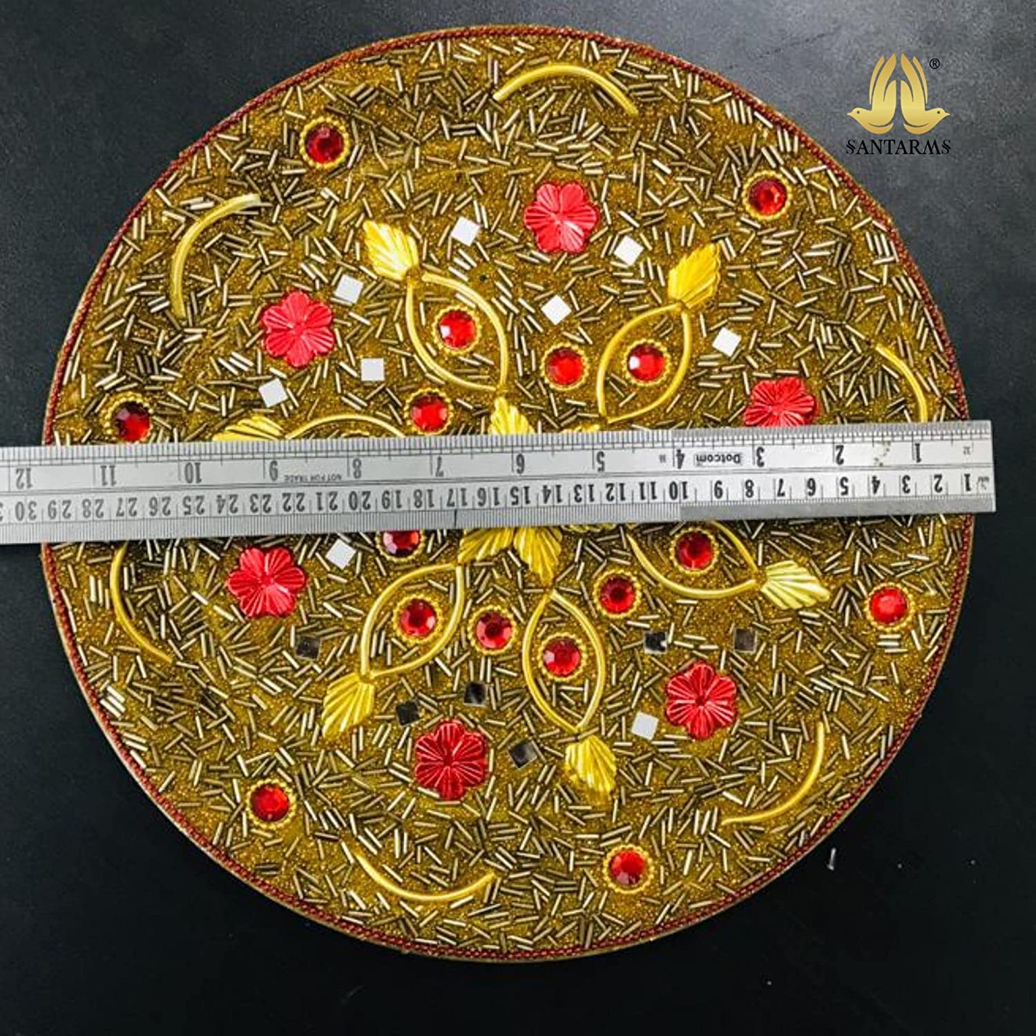 Santarms Karva Chauth Thali Set: Perfect for Pooja, Decor, and Special Occasions, for Wife on teej, Diwali, karwachauth, Pooja