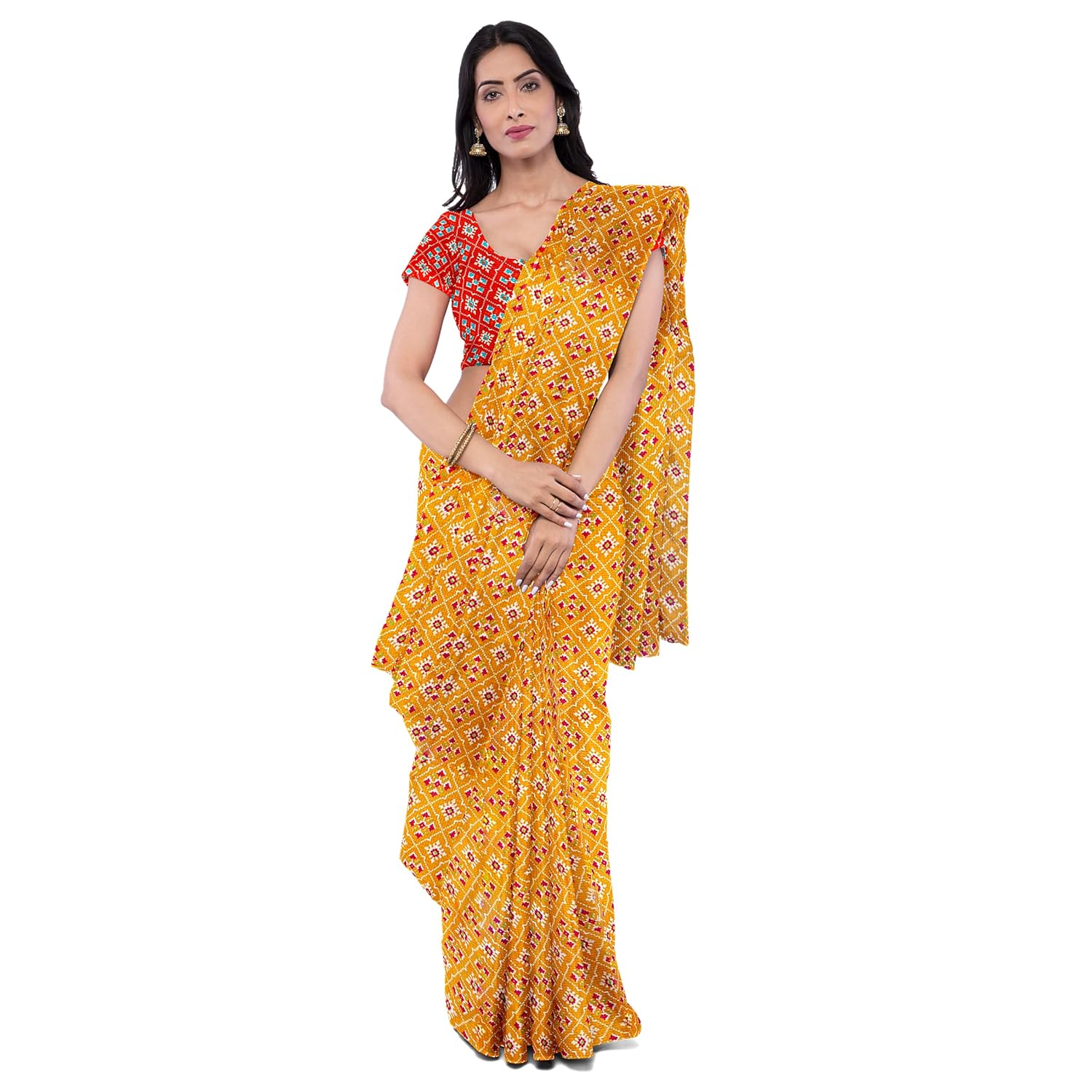 Hira Silk Printed Saree for Women, Tussar Silk Saree/Sari with Unstitched Blouse Piece