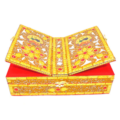 santarms Wooden Quran rehal Box rehal Quran Sharif holy Books Stand Box - The Sacred Wedding: Muslim Bride with Holy Quran Wooden Box, Al-Rihal, Kaaba and Book Stand for Reading