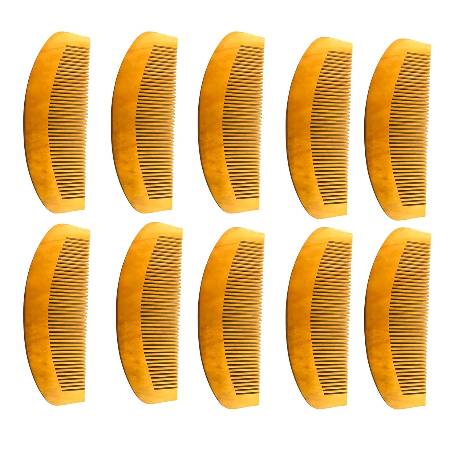 Santarms wooden neem comb for women men hair growth with wide wood tooth combs brush bamboo mens wodden combo set anti dandruff - mini comb for beard (Qty: 10)