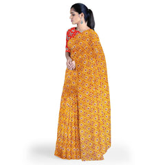 Hira Silk Printed Saree for Women, Tussar Silk Saree/Sari with Unstitched Blouse Piece