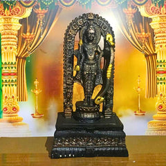 santarms Ram Lalla Idol Ram Ji Murti Ayodhya 3D Model Idol Home Decor Showpiece Murti for Home Decor Decoration Gift, 1 Pcs