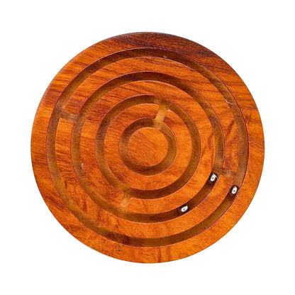 Santarms Vian Game Labyrinth, Ball-in-A-Maze Puzzles, Wooden Labyrinth Kid's Table Game for Kids (Small)