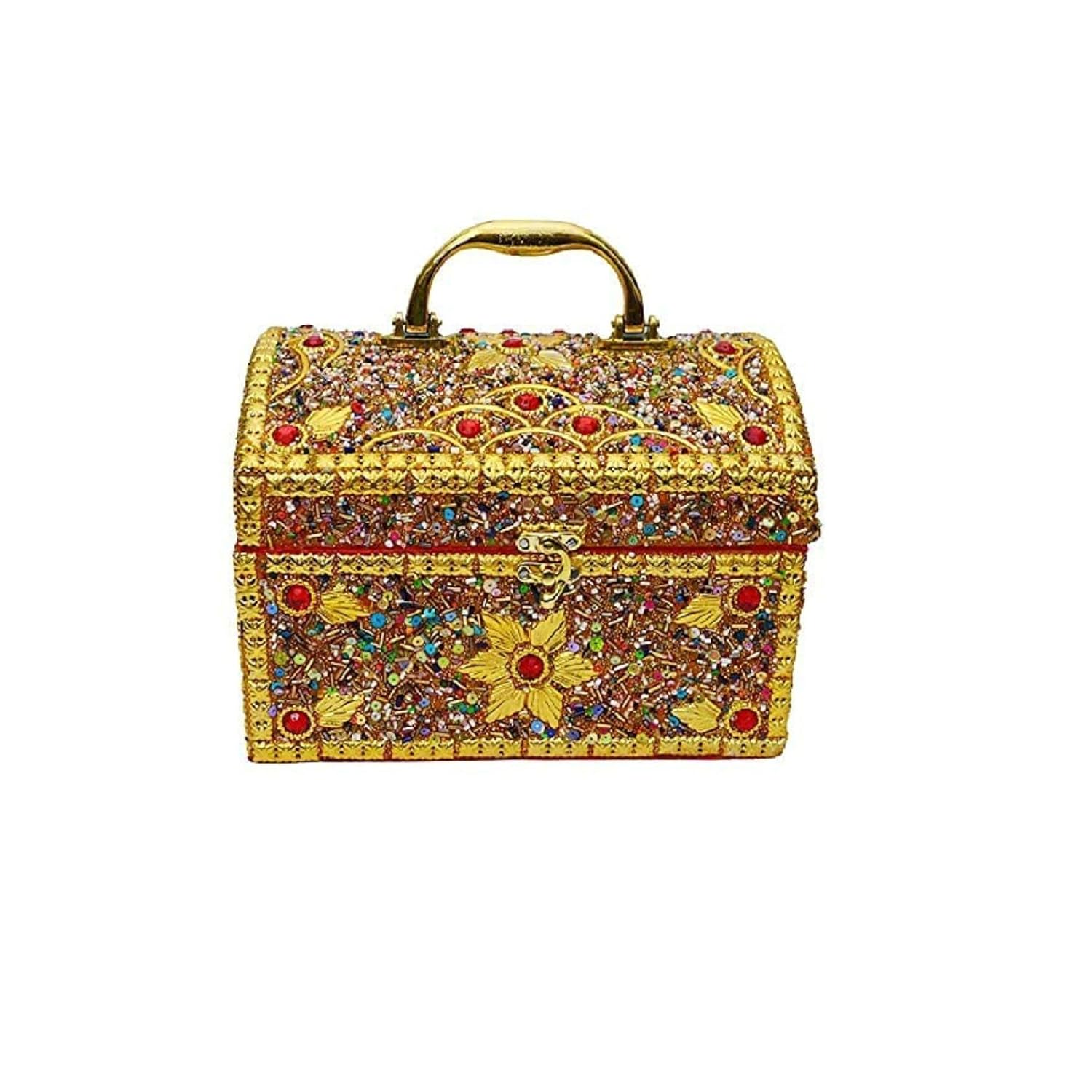 santarms jewellery Best beauty make up set box gift for bride or bridal in wedding. compartment for lipstick, brush, bangle, necklace, ring holder perfect for girls ladies artist bridal