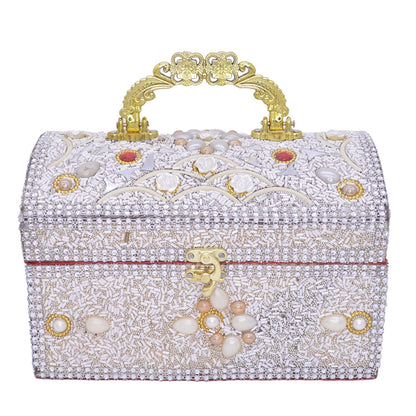 santarms vanity box for bangles box use as Professional Cosmetic makeup box Storage Organizer Beauty Make-Up Cosmetic Box Vanity Case, Bridal gift