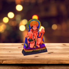 santarms Exquisite Marble Hanumanji Idol - Handcrafted Sankat Mochan Statue for Home Pooja & Office Decor - Lord Bajrangbali Pawan Putra- Perfect for Temple Altar, Spiritual Decor