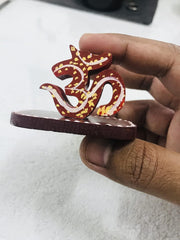 Santarms Elegant Om Agarbatti Stand Handcrafted Wooden Incense Stick Holder Perfect Pooja Accessory for Home Mandir Décor Traditional and Stylish Design for Spiritual Ambiance Home & Office