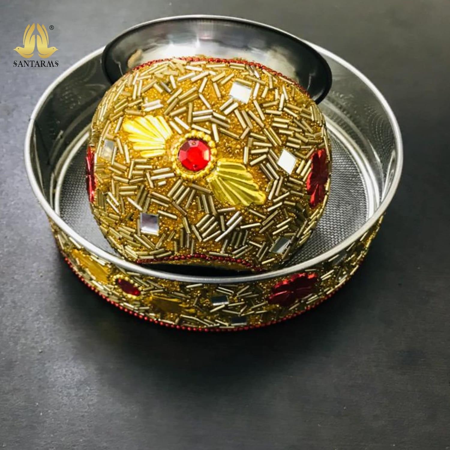 Santarms karwa chauth thali | karwachauth thali Set with Lota | karva chauth thali for karvachauth Puja