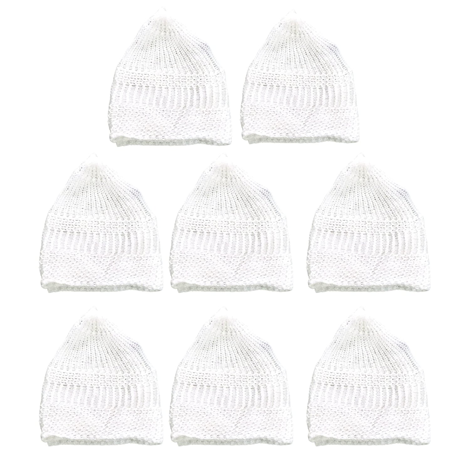 santarms Islamic Prayer Kufi Muslim Cap for Men or boy namaz topi for namaz - Combo White