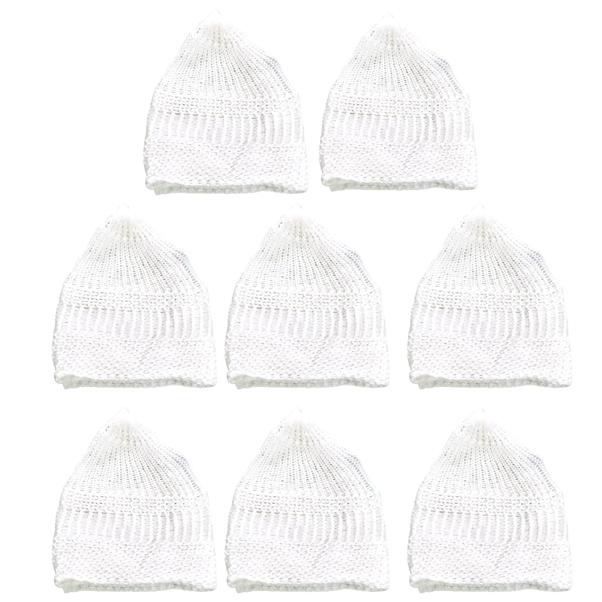 santarms Islamic Prayer Kufi Muslim Cap for Men or boy namaz topi for namaz - Combo White