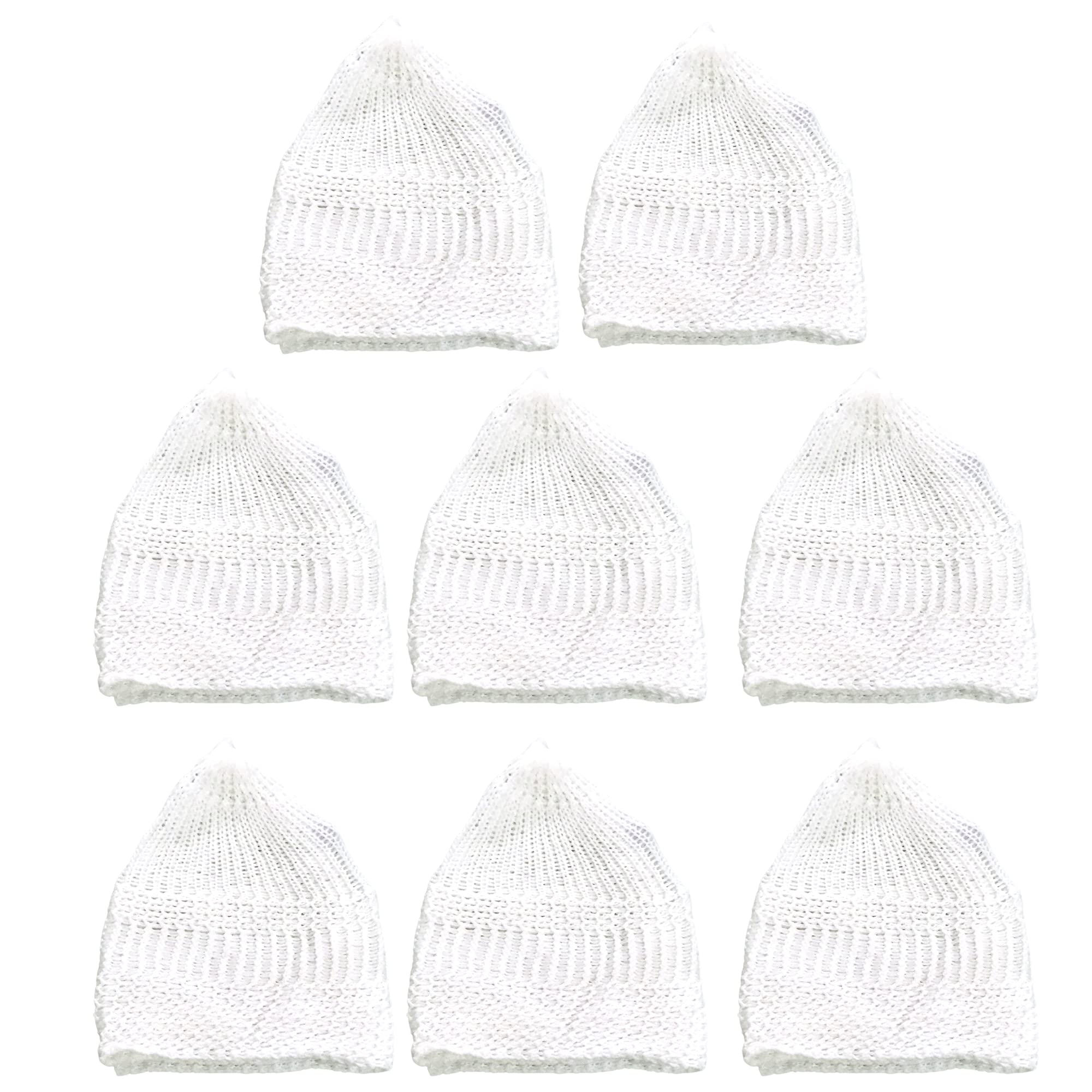 santarms Islamic Prayer Kufi Muslim Cap for Men or boy namaz topi for namaz - Combo White