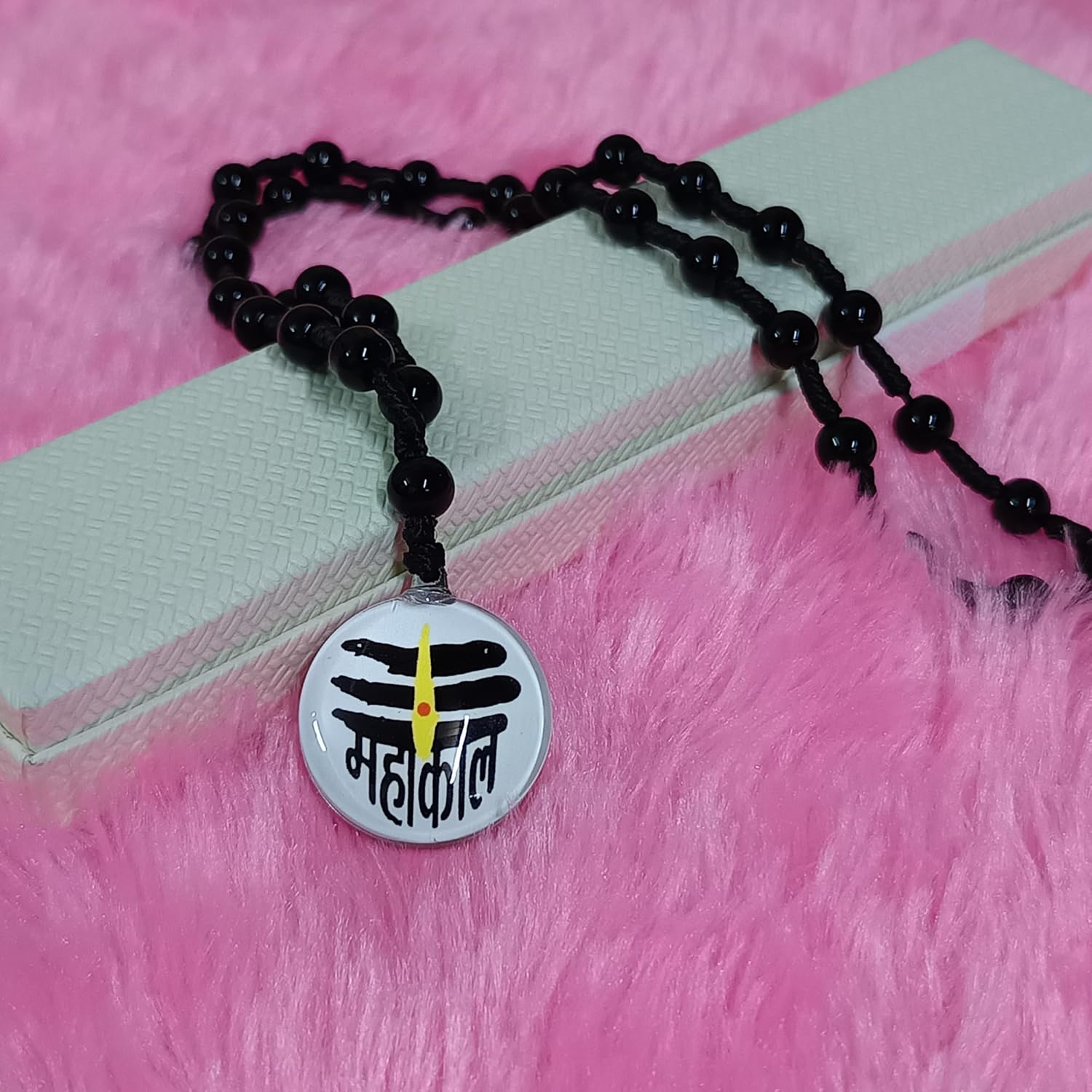 santarms Mahakal Beads Mala mahakaal Locket for Men Women Boys & Girls