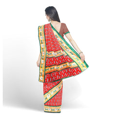 Hira Silk Saree for Women, Printed Silk Saree/Sari with Unstitched Blouse Piece Multi