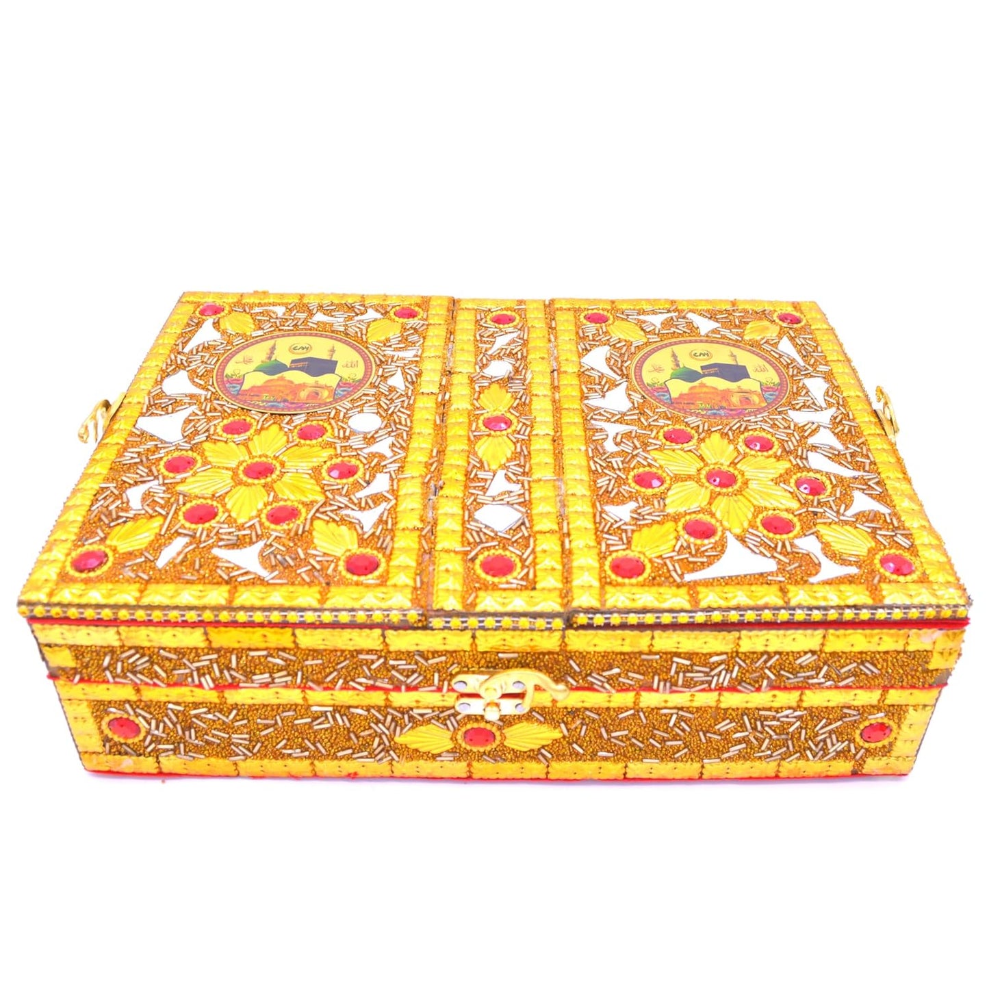 santarms Fordable Wooden Holy Quran Box With Rehal For Holy Book Stand Reading Quran Pak | Books Rihal Best Gift - Bride Or Bridal Sharif