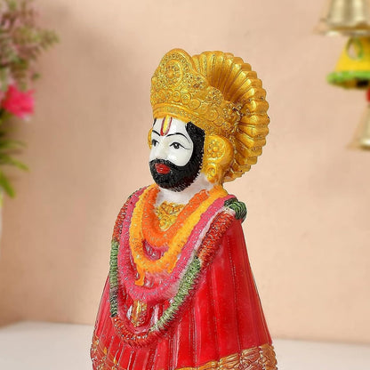 santarms Khatu Shyam Idol of Baba Shyam [Hare Ka Sahara Baba Shyam Humara] Car Dashboard Decorative Idol - Handcrafted Spiritual Figurine for Car, Home, or Office Decor - Buy