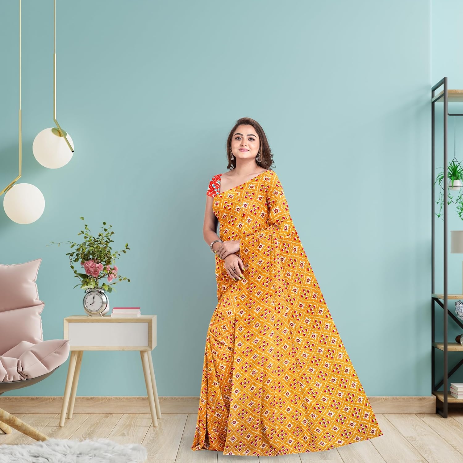 Hira Silk Printed Saree for Women, Tussar Silk Saree/Sari with Unstitched Blouse Piece - Pack of 2