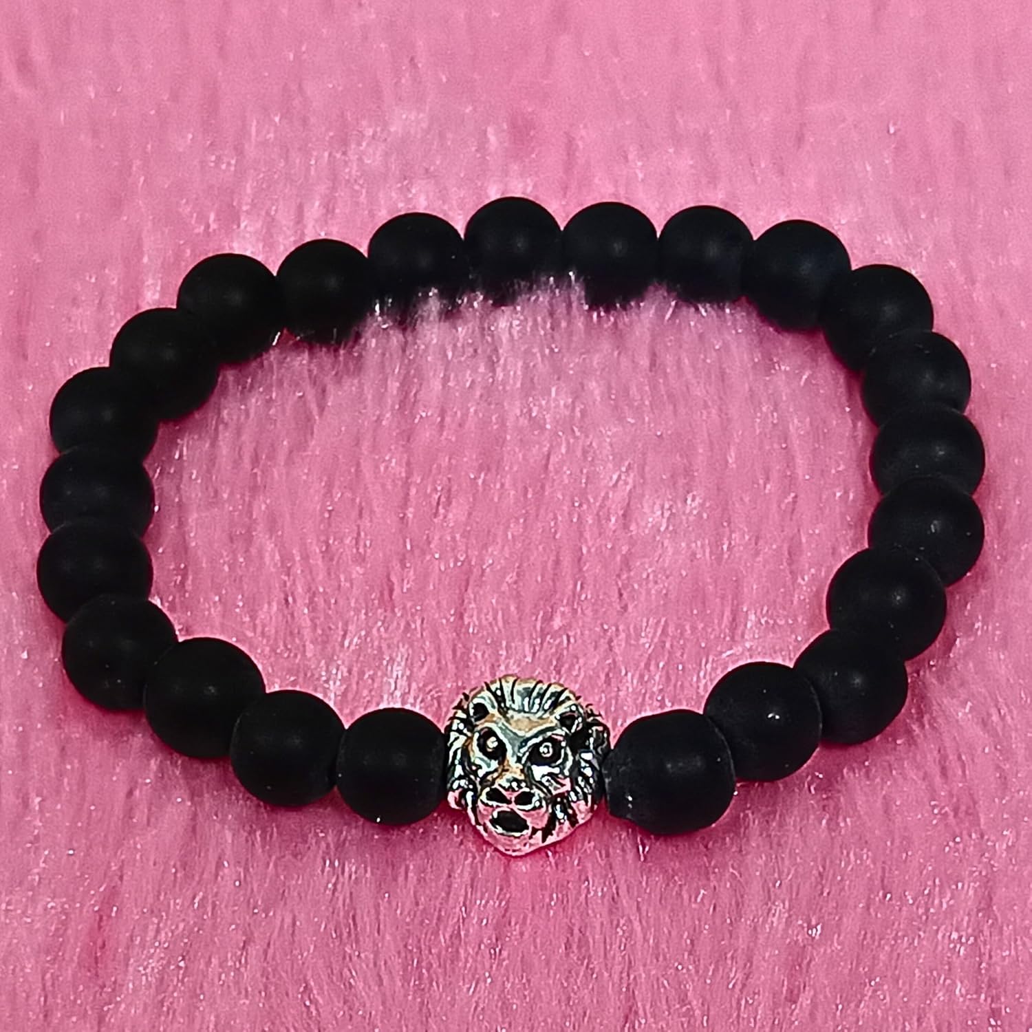 santarms Lion Bracelet for Men | Natural Stone Beaded Bracelet | Stylish Men's Fashion Jewelry | 1 PC