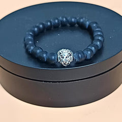 santarms Lion Bracelet for Men | Natural Stone Beaded Bracelet | Stylish Men's Fashion Jewelry | 1 PC