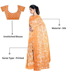 Hira Silk Cotton and Silk Saree with Unstitched Blouse Piece for Women - Pack of 2
