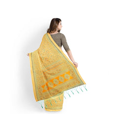 Hira Silk Kalamkari and Tussar Silk Saree for Women with Unstitched Blouse Piece - Pack of 2