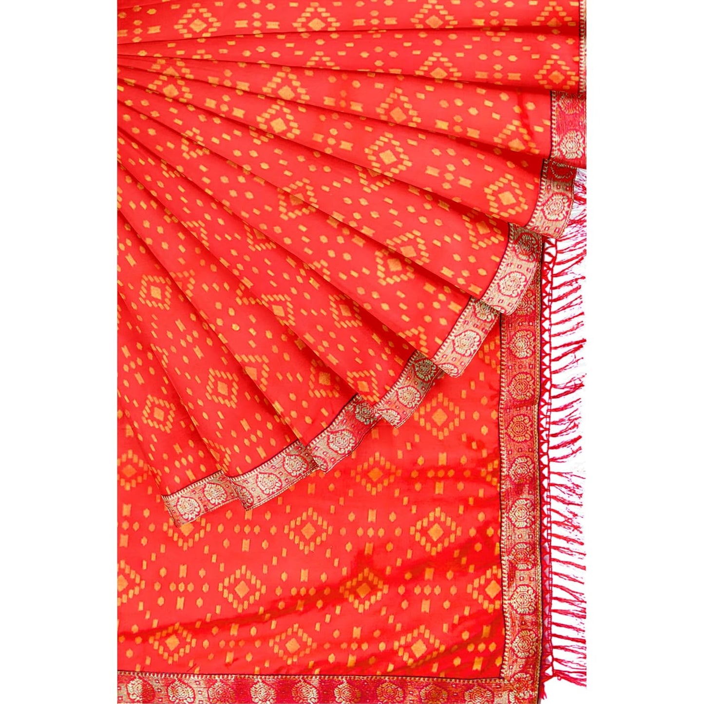 Hira Silk Saree for Women, Printed Silk Saree/Sari with Unstitched Blouse Piece