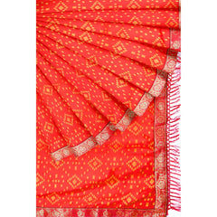 Hira Silk Saree for Women, Printed Silk Saree/Sari with Unstitched Blouse Piece
