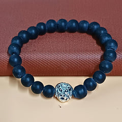 santarms Lion Bracelet for Men | Natural Stone Beaded Bracelet | Stylish Men's Fashion Jewelry | 1 PC
