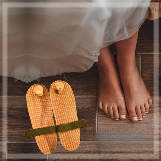 Santarms khadau chappal for men - Acupressure Slipper - wooden chapel - khadau chappal, chaple for women, wooden slipper