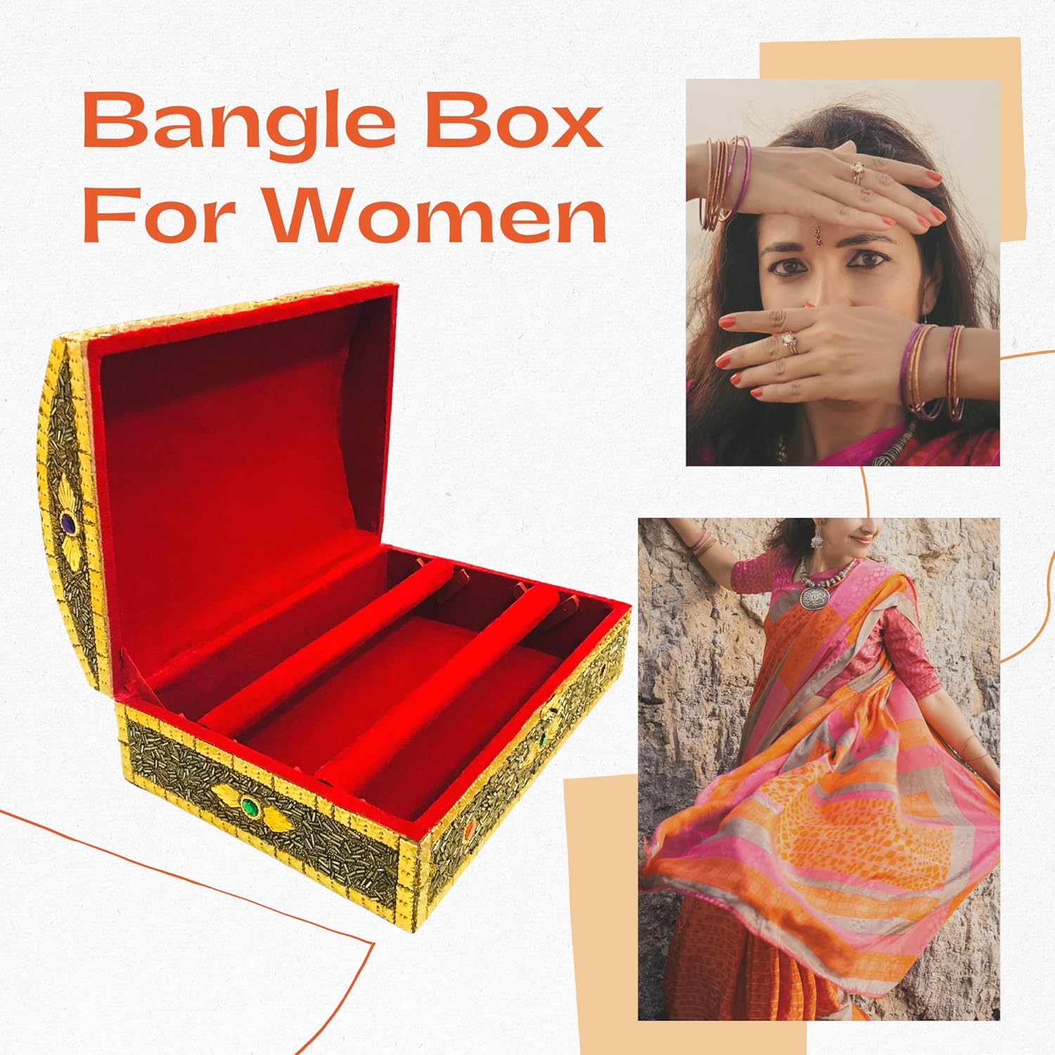 santarms jewellery bangle box for women bangles holder organisers kit