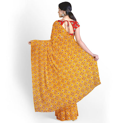 Hira Silk Printed Tussar Silk Saree for Women, Saree with Unstitched Blouse Piece for Women - Pack of 2