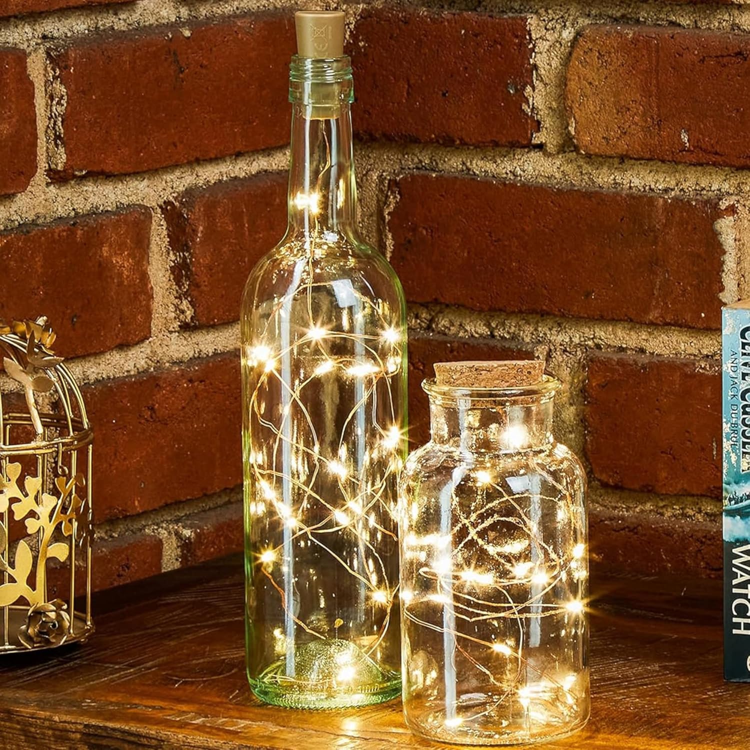 santarms 6.5 feet LED String Light with Battery Lights for Indoor Outdoor Decoration Waterproof String Light for Home Décor,Diwali, Christmas 20 Bulb (Warm White) (1)