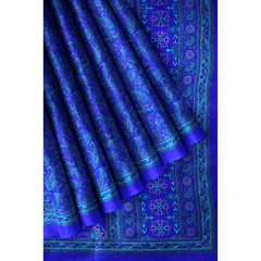 Hira Silk Printed Saree for Women, Air Line Crepe Silk Saree/Sari with Unstitched Blouse Piece