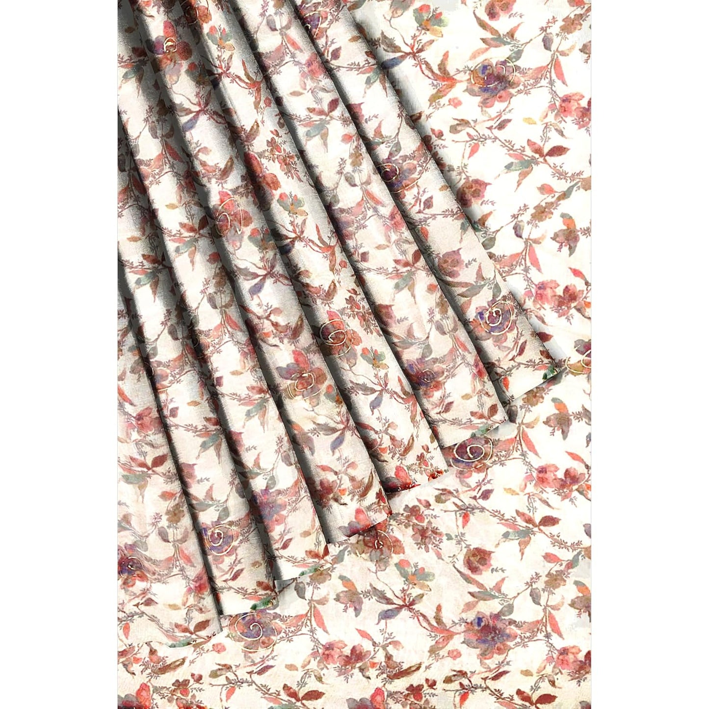 Hira Silk Organza Saree for Women with Unstitched Blouse Piece, Printed Shiny Sari for Woman