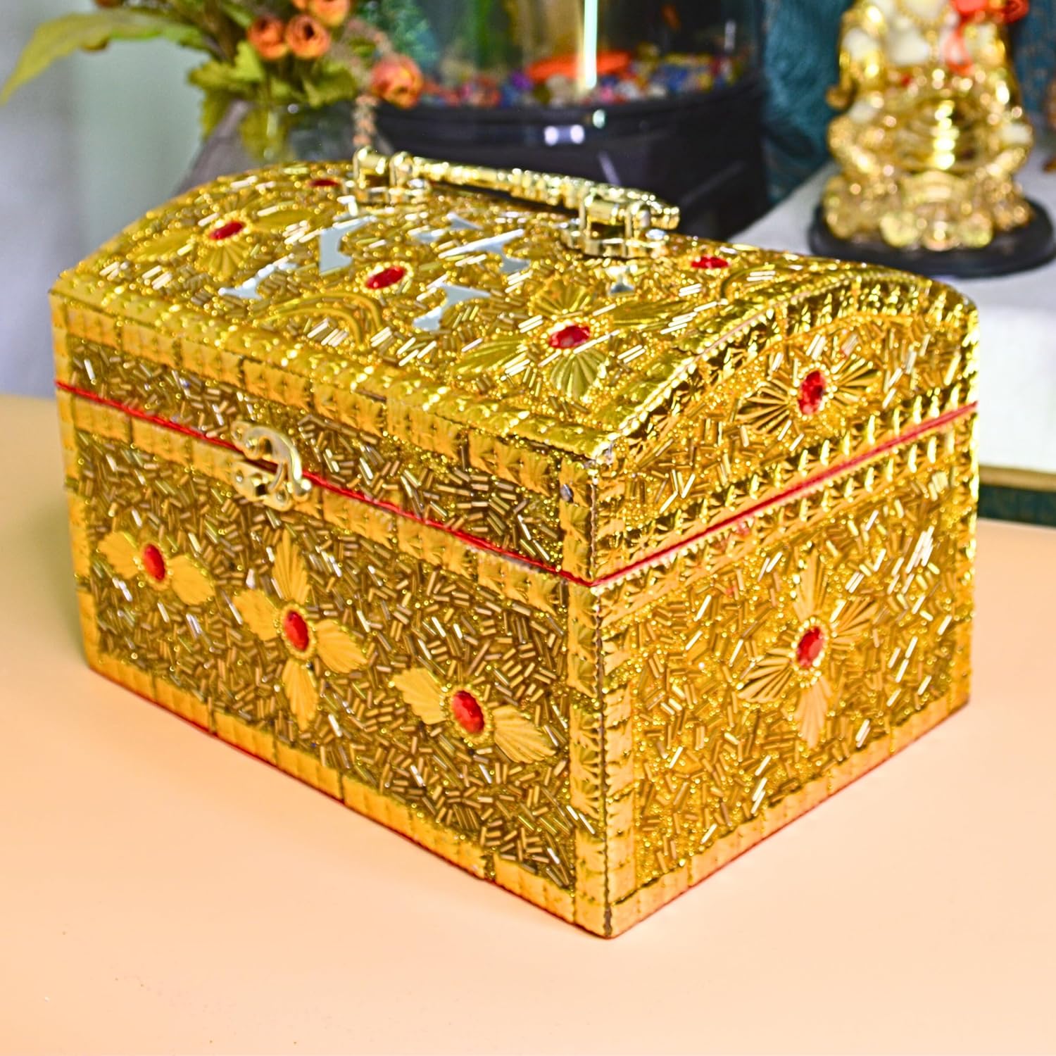 santarms Cute Make Up Kit Storage Organizer Jewellery For Storage Organizer Box Durable Makeup Box Organise Your Valuable Chudi Set Bangle Box Chudi Box Premium In Class