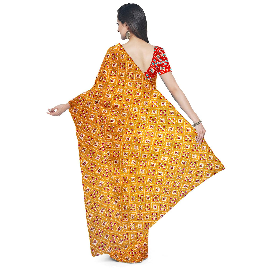 Hira Silk Printed Saree for Women, Tussar Silk Saree/Sari with Unstitched Blouse Piece