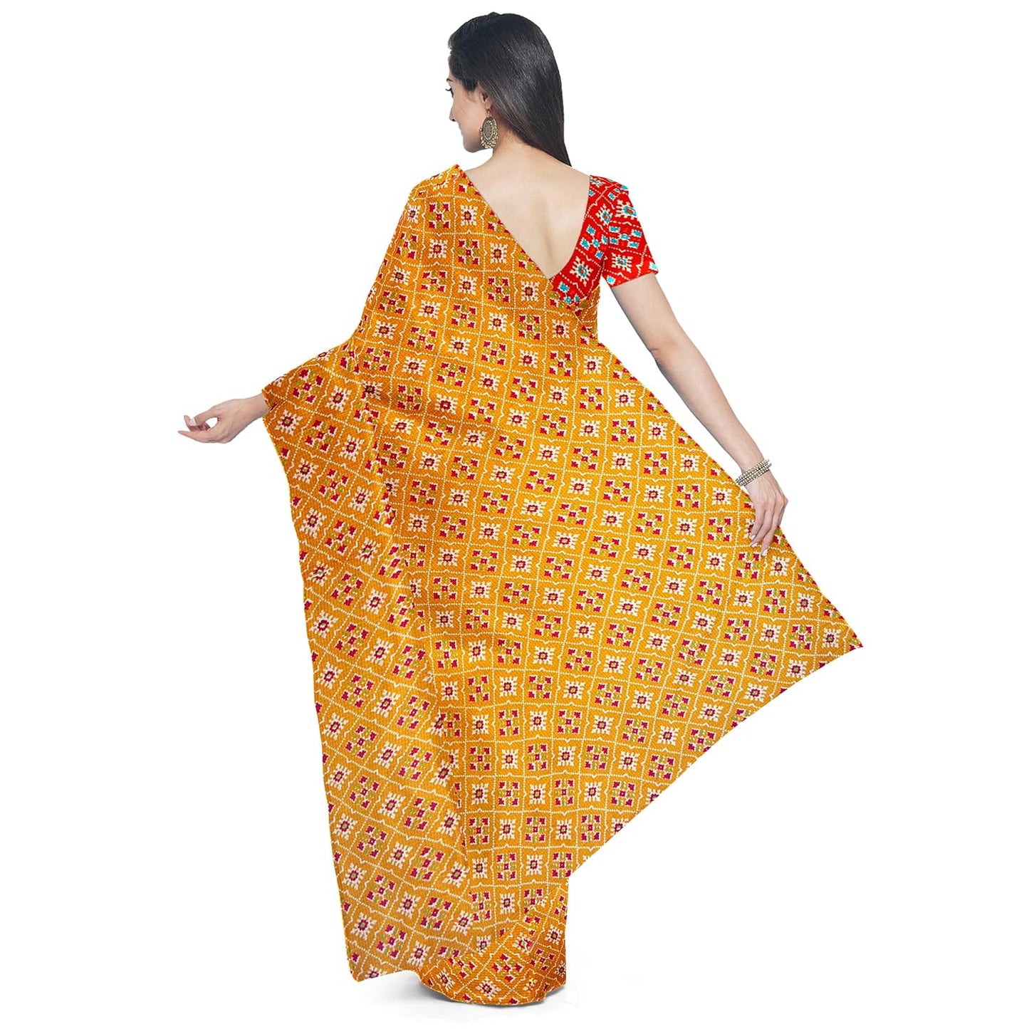 Hira Silk Printed Saree for Women, Tussar Silk Saree/Sari with Unstitched Blouse Piece