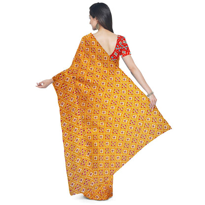 Hira Silk Printed Saree for Women, Tussar Silk Saree/Sari with Unstitched Blouse Piece
