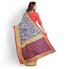 Hira Silk Printed Saree for Women, Cotton Silk Saree/Sari with Unstitched Blouse Piece