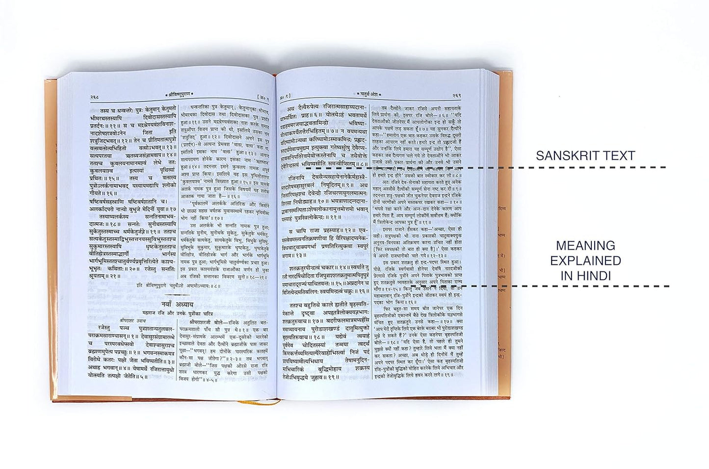 Santarms Bhagwat Geeta in Hindi Original Book with 12 Inch Wooden Holy Book Stand