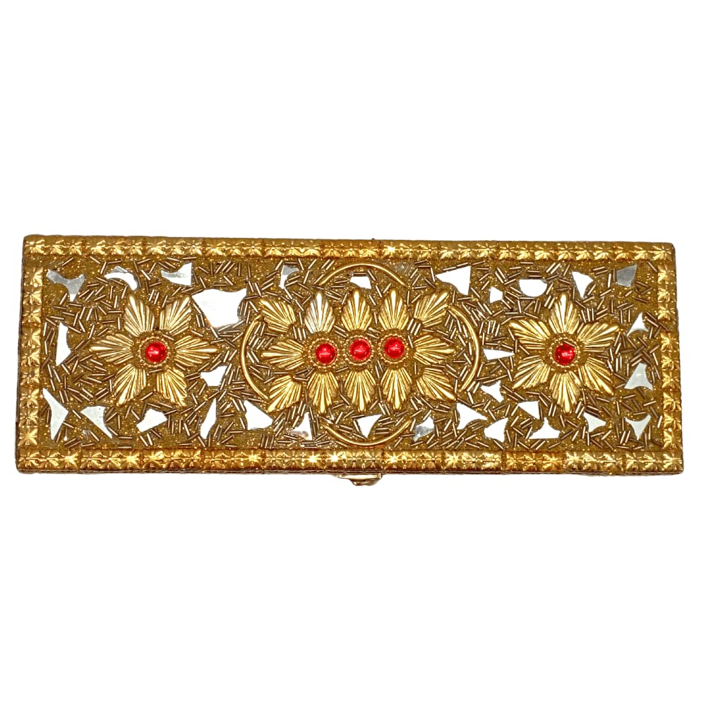 Decorative Beadwork Jewellery Box – Rectangular, Traditional Style
