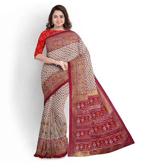 Elegant Hira Silk Kanjivaram Printed Cotton Silk Saree with rich motifs and unstitched blouse piece. Perfect for weddings, festivals & traditional functions.