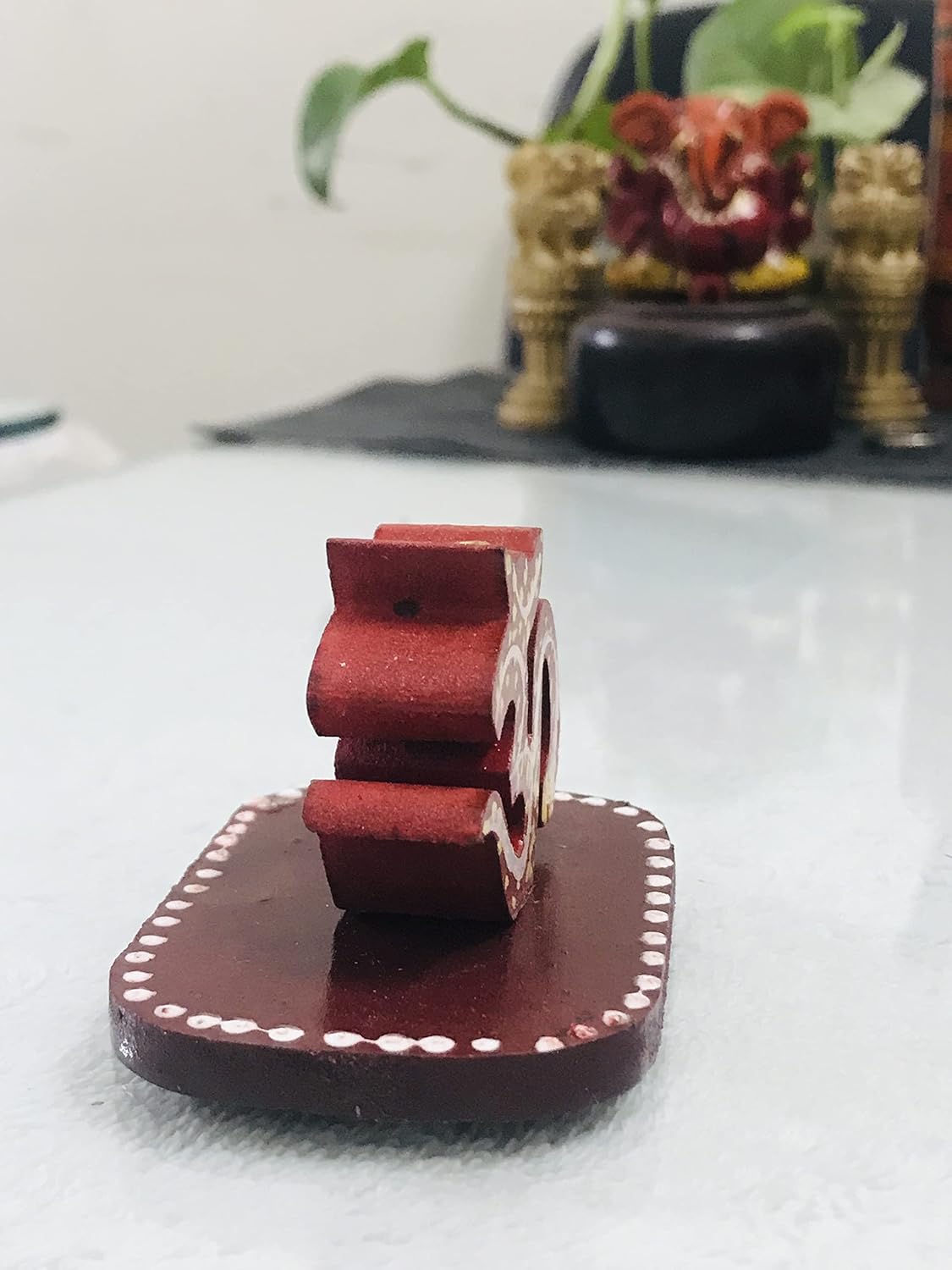 Elegant Om design pooja accessory by Santarms