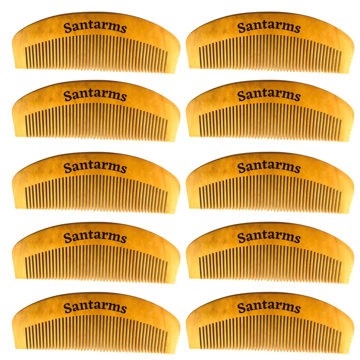 Santarms Neem Comb, Wooden Comb | Hair Growth, Hair fall, Dandruff Control | Hair Straightening, Frizz Control | Comb for Men, Women (1 Pcs)