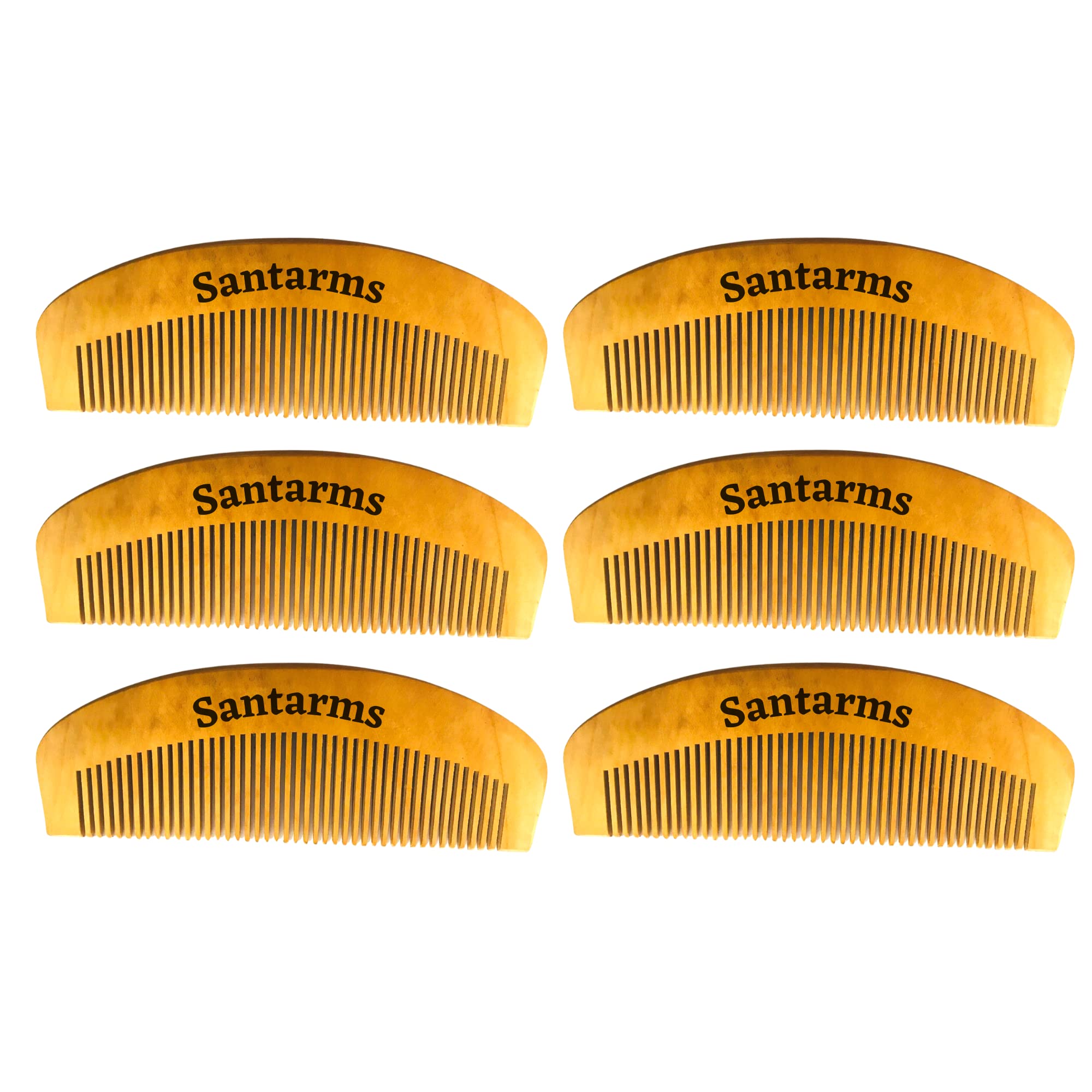 Santarms Neem Comb, Wooden Comb | Hair Growth, Hair fall, Dandruff Control | Hair Straightening, Frizz Control | Comb for Men, Women (1 Pcs)