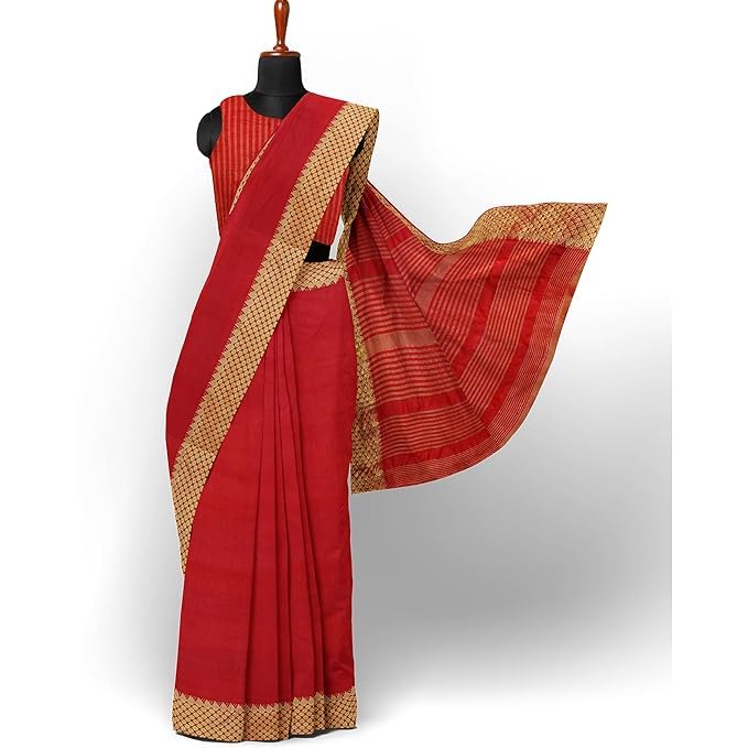 Elegant traditional saree for women – soft fabric, rich color, and intricate Indian design from Santarms