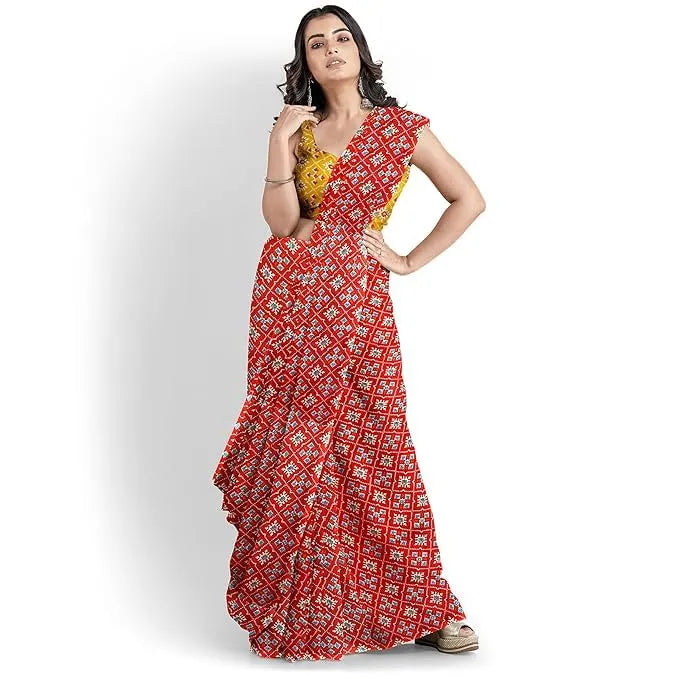 Premium Tussar Silk Printed Saree for Women with unstitched blouse piece. Lightweight, elegant, perfect for weddings, festivals & ethnic wear styling