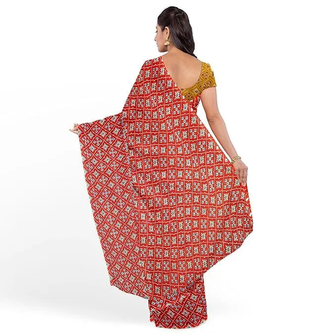 Premium Tussar Silk Printed Saree for Women with unstitched blouse piece. Lightweight, elegant, perfect for weddings, festivals & ethnic wear styling