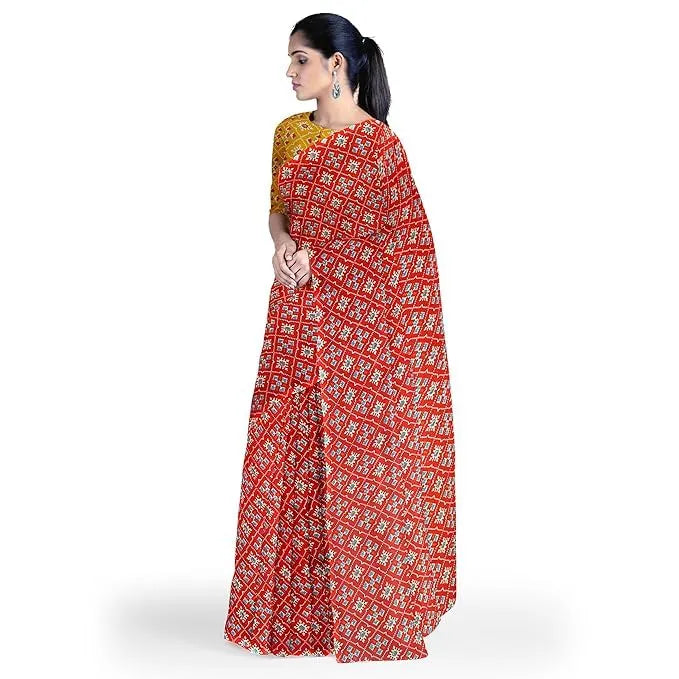 Premium Tussar Silk Printed Saree for Women with unstitched blouse piece. Lightweight, elegant, perfect for weddings, festivals & ethnic wear styling