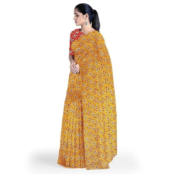 Hira Silk Printed Tussar Saree for Women | Silk Sari with Blouse