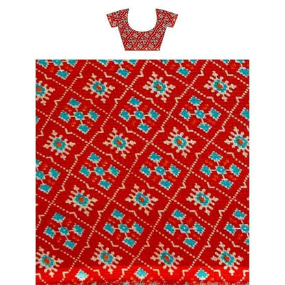 Hira Silk Printed Tussar Saree for Women | Silk Sari with Blouse
